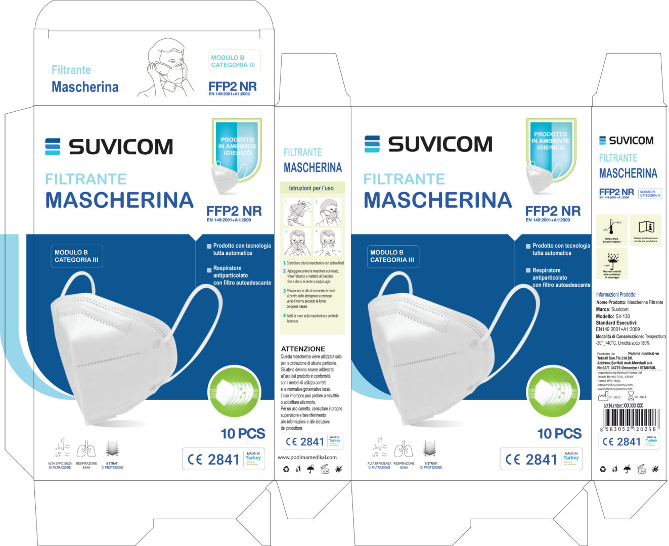 SUVICOM FFP2 MASK PACK-MEDICAL PARMA